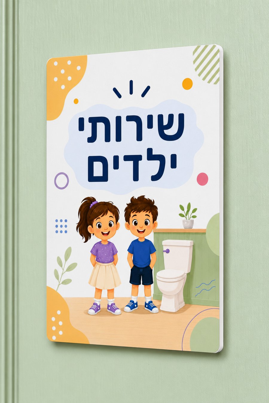 שילוט לדלת השירותים