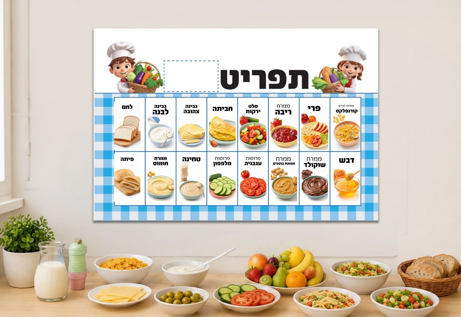 לוח תפריט יומי מגנטי